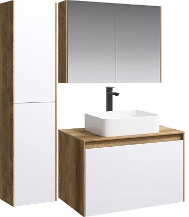 Мебель для ванной Aqwella 5 stars Mobi 80 см корпус дуб балтийский