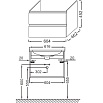 Тумба с раковиной Jacob Delafon Madeleine 60 см серый матовый