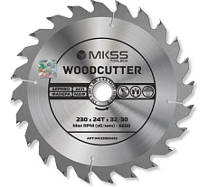 Диск пильный по дереву MKSS Toolbox Woodcutter WC2300 230x24Тх32/30 мм WC23002432