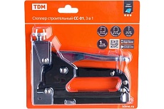 Строительный степлер TDM Алмаз СС-01 3 в 1, Скобы тип 140, 4-14мм, 28, 10-12мм, 300, 12-14мм SQ1038-0101
