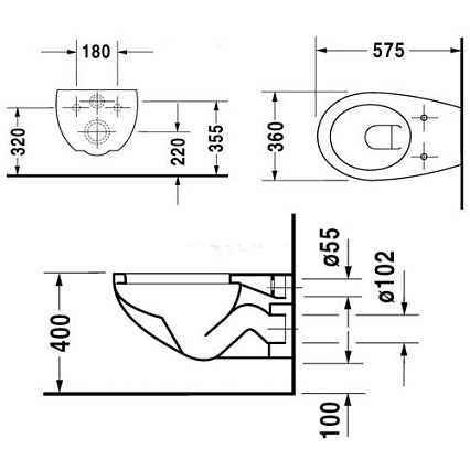 Подвесной унитаз Duravit Duraplus 2547090000