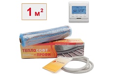 Нагревательный мат ТеплоСофт Профи 1 м2 150Вт с электронным терморегулятором 1150/3
