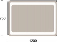 Зеркало De Aqua Смарт 120 см, с подсветкой