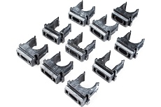 Крепеж-клипса для трубы Electraline пвх, цвет серебр. век 10 шт BTK1-16-11-10