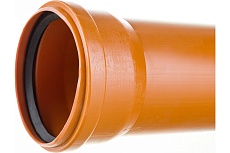Труба для наружной канализации Gigant Д110, L=3 м, рыжая, толщина стенки 3.4 мм, класс жесткости SN 4 GSG-29