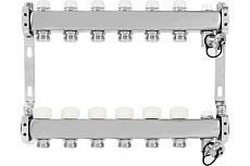 Коллекторная группа из нержавеющей стали ColSys 803 6 выходов, с отсечными, термостатическими и дренажными клапанами и воздухоотводчиками 180322506