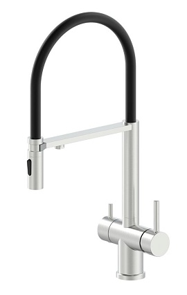 Смеситель для кухни Oliveeka OL-458009-BN с подкл. к фильтру, никель матовый