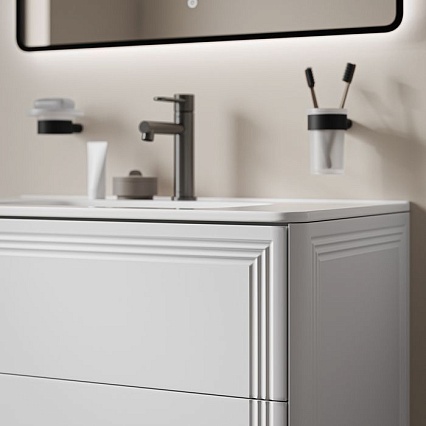 Тумба с раковиной Iddis Oxford Neo 80 см белый матовый OXN80W0i95K