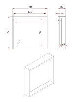Зеркало ЗОВ Парма 60x57 см с подсветкой, дуб медовый PZD60
