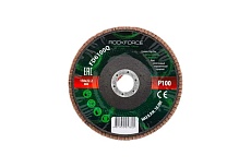 Круг лепестковый керамический торцевой 150x22.2 мм, P100 Rockforce RF-FD6100Q(52008)