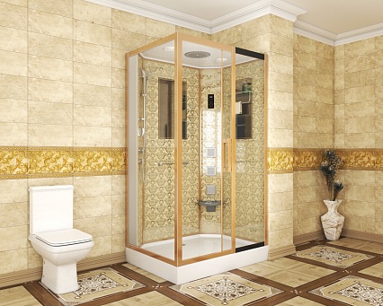 Душевая кабина Niagara Luxe NGL-7711G 120x90 R, золото