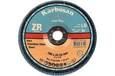 Диск лепестковый INOX 180х22 мм низкой плотности Karbosan KAR-982740