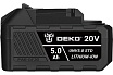 Аккумулятор Deko UNV5.0 STD, Li-ion, 20В, 5.0Аxч 063-4495