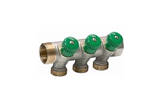 Коллектор с вентилями Comisa 1-3/4-4 выхода, никель 8820095
