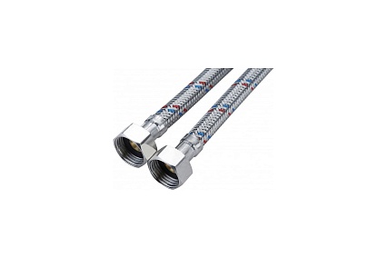 Подводка для воды СТМ сталь, 1/2", гайка-гайка, 300 cм CWFHF300