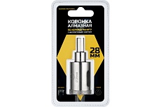 Коронка алмазная по керамограниту и керамике с центрирующим сверлом 28 мм Diamond Industrial DIDCSC028