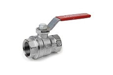 Шаровой кран Giacomini R850, 3/4, ВВ, ручка-рычаг красный, хромированный R850X024