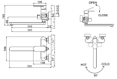 Смеситель универсальный Bravat Opal F6125183CP-02L-RUS хром