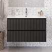 Мебель для ванной BelBagno Uno-Mini 100 см Темно-серый матовый