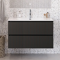 Мебель для ванной BelBagno Uno-Mini 100 см Темно-серый матовый