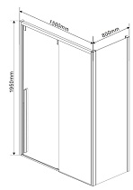 Душевой уголок Vincea Lugano VSR-1L8015CLB-1 150x80 черный, прозрачный