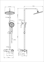 Душевая стойка Wonzon&Woghand WW-B3517-MB черный матовый