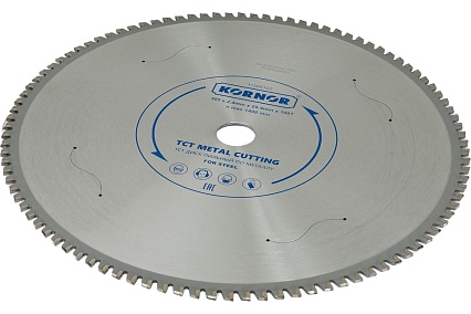 Диск пильный TCT для стали 305x2.4x25.4 мм, 100 зубьев KORNOR 11305100