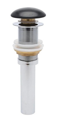 Донный клапан AQUAme AQM7002-0MB без перелива, черный матовый