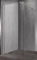 Душевая перегородка Vincea Walk-In VSW-1H100CLBN 100x200 брашированный никель, прозрачное