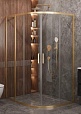 Душевой уголок Cezares MOLVENO-RH-2-120/90-C-BORO-IV 120x90 прозрачный, брашированное золото