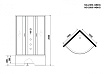 Душевая кабина Niagara NG 2309-14BKG 100x100 стекло матовое, без крыши, гидромассаж