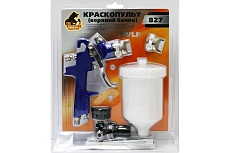 Краскопульт Русский Мастер 827 д=1.3/1.7, верхний бачок, в блистере РМ-383328