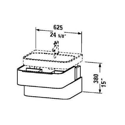 Тумба с раковиной Duravit Happy D.2 65 см белый глянец