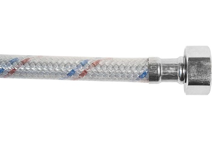 Гибкая подводка для смесителей ЦС штуцер 106/100 мм, 1/2”хM10 L-80 см, пакет, уп. пара ГП002274