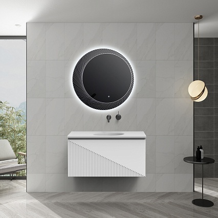 Мебель для ванной Black&White Universe U918.900 90 см, Glossy White