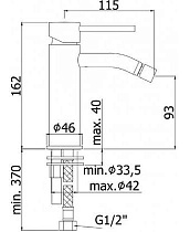 Смеситель для биде Paffoni Light LIG131NO черный матовый