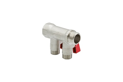 Коллектор VRT 3/4"x1/2", с отсечными кранами, 2 выхода 531861