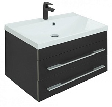 Мебель для ванной Aquanet Верона New 75 см черный матовый