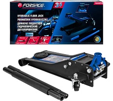 Домкрат подкатной гидравлический Forsage двухпоршневой 3.5т, h min 75мм, h max 505мм F-T830021Q(58994)