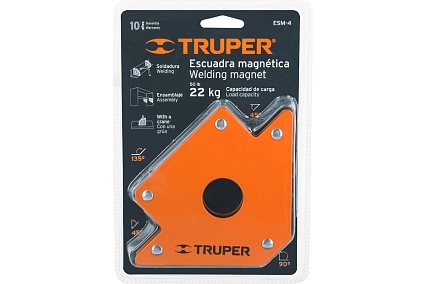 Уголок магнитный для сварки ESM-4 (45/90/135 градусов; 23 кг) Truper 15407