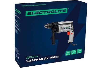 Ударная дрель Electrolite ДУ 1100 EL (1100 Вт, регулировка оборотов, 52000 уд/мин) 1539