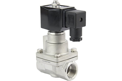 Электромагнитный клапан DN.ru V2W-1001P-NC Ду32 Ру0.4-16 НЗ PTFE 220В AC D130-02351
