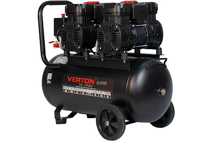 Компрессор Verton air ac-50/480 230 В, 50 Гц, безмасляный, 480 л/м, 50 л, 8 б, 4 кВт, 2850 об/мин, рапид/быстросъем 01.14019.13925