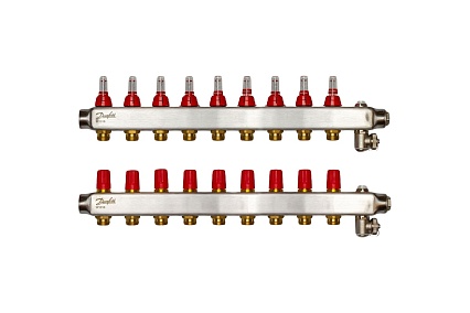 Коллекторы Danfoss SSM-9F с расходомерами 9 контуров 088U0759