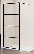 Душевая перегородка RGW Walk In WA-019B 80x200 черный, с рисунком 351001980-84