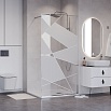 Душевая перегородка Niagara Nova NG-660-90 90x195 прозрачная с рисунком, профиль хром