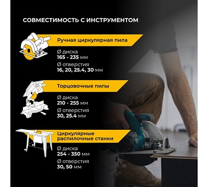 Диск пильный быстрый RAGE Furious 165 мм 18 зуба посадка 20 мм + кольцо 16 мм 594246