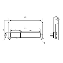 Кнопка смыва Villeroy&Boch ViConnect 92249061 хром глянцевый