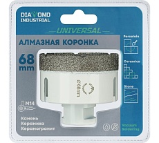 Коронка алмазная по керамограниту 68 мм, M14 на УШМ Diamond Industrial DIDKVP68M14