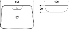 Раковина Art&Max AM-78358 60.5 см белый